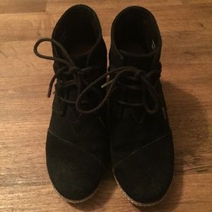 Toms Womens Black Booties, Size 6